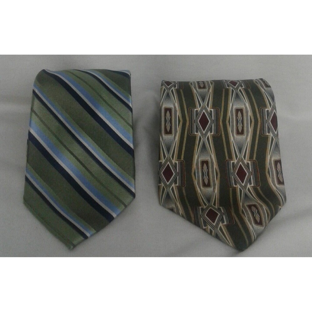 Lot Of 2 Mens Silk Neckties Croft And Barrow Henry Grethel